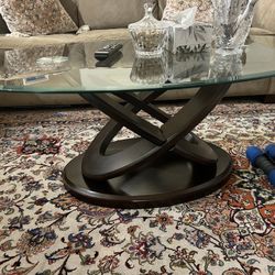 Glass / Wood Coffee Table & 2 End Tables / Best Offer Accepted 