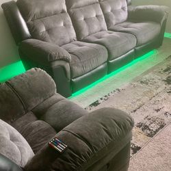 Sofa + Rocker Reclining Set (LED optional)