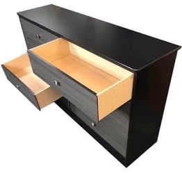 8 drawer black / grey drawers