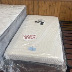 New twin bed with platform frame