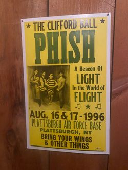 Phish Concert Poster Clifford Ball 1996 $25