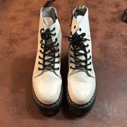 Doc Martens White Platforms 