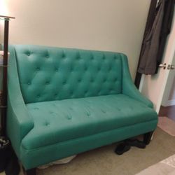 Teal Loveseat 