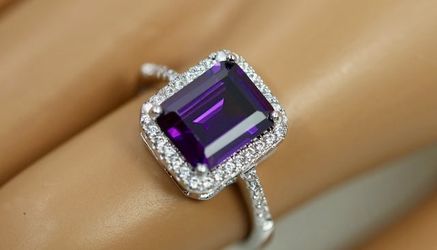 High Quality Emerald Cut Ring Sizes:5,6,7,8,9,10