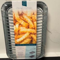 New Chicago Metallic Toaster Oven Rack & Pan Set