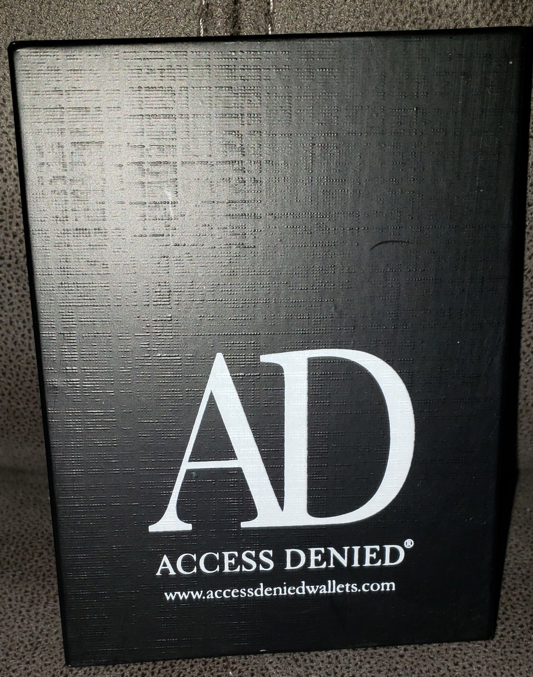 Mens Black Leather Wallet by Access Denied