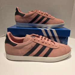 Adidas Gazelle Glow Pink Aurora Black Core White Sneakers JH5388 Men's Size 10.5