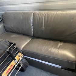 Leather Sleeper Couch