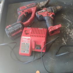 Milwaukee Drill And Shear 18volts