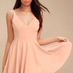 Blush Pink Skater Dress