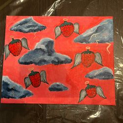 Strawberry Storm Painting 