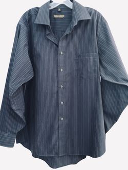 Donald J Trump Signature Collection Striped Men’s Button Down Shirt Size 16 1/2