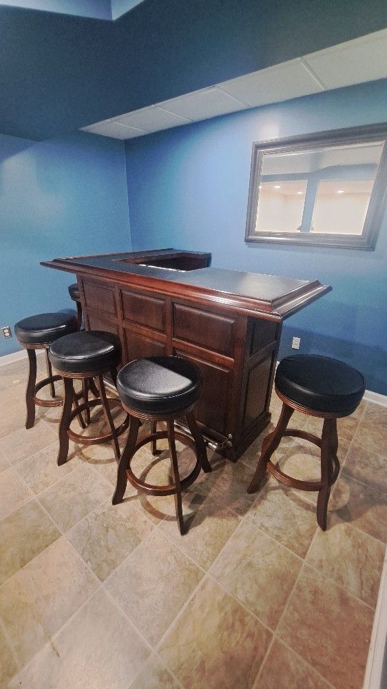 Beautiful Cherry Wood Bar!