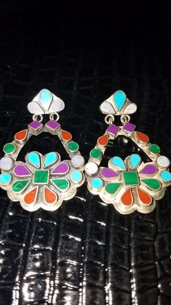 Native American Zuni tribe Gem earrings
