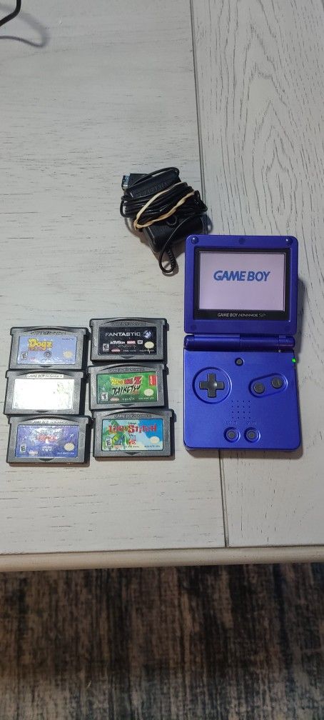 Nintendo Game Boy Advance SP Cobalt Blue Console AGS-001 Tested