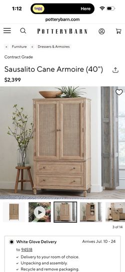 POTTERY BARN ARMOIRE ($2400 new)
