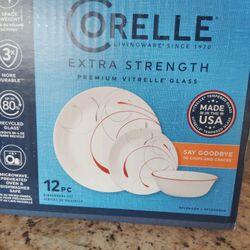 $40 Corelle Extra Strength 12 Pc Dinnerware 