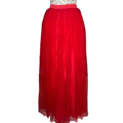 Maxi Long Tulle Skirt for Women Evening Party Wedding Skirts