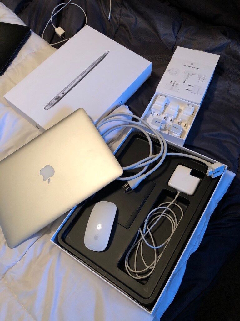 MacBook Air with: Case, Mouse, International Kit