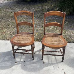 Vintage Cane ladder back chairs 1(contact info removed)