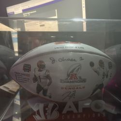 Joe Burrow / Jamar Chase signed football
