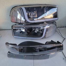 99-06 Gmc Sierra Yukon LED DRL Headlights Luces Micas Calaveras Faros Faroles Focos