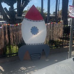 Rocket Birthday Backdrop