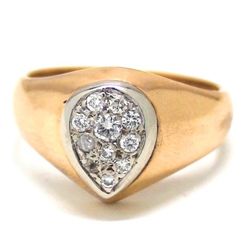 Mens Diamond/14K Gold Fashion Ring