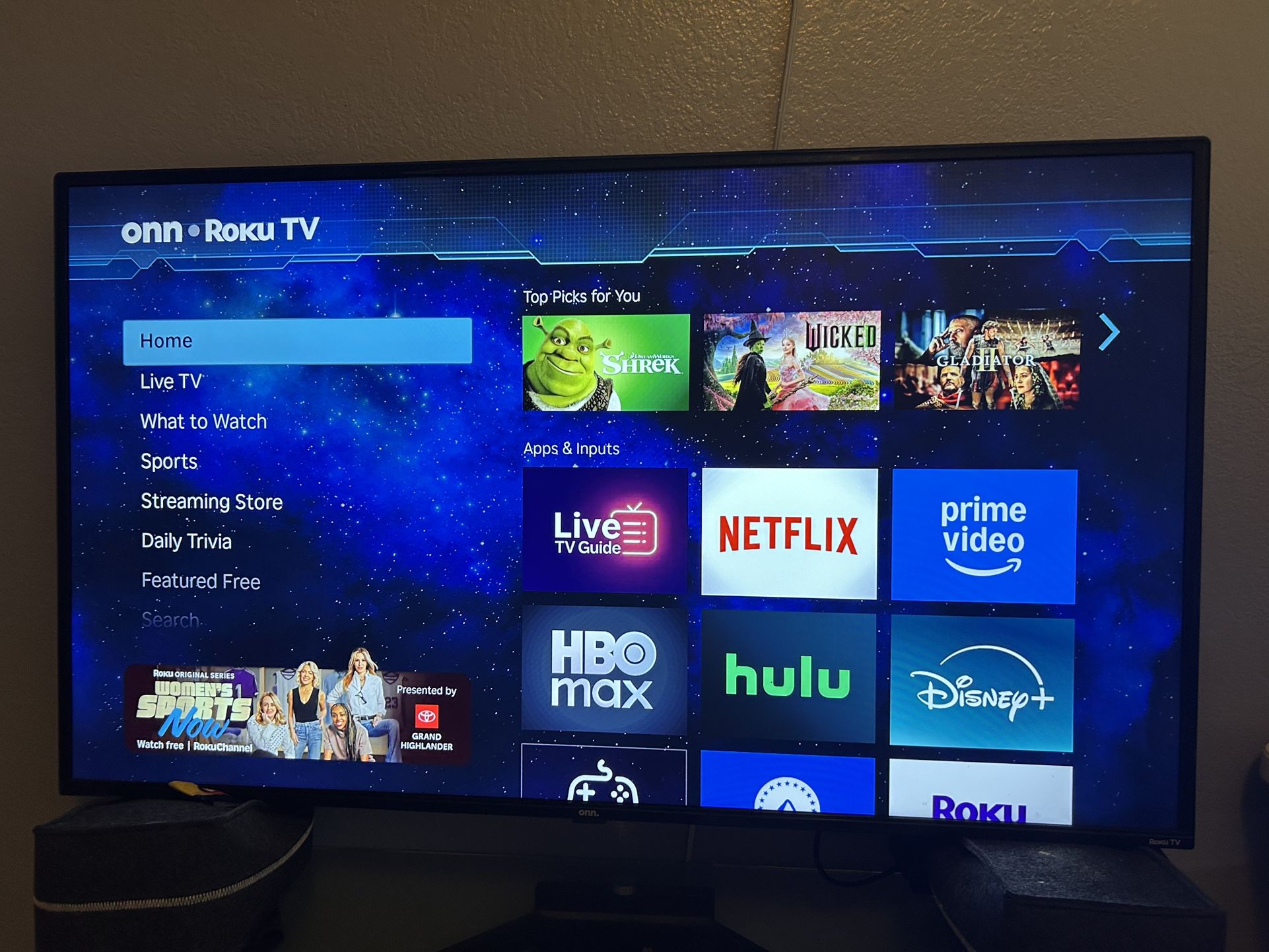 50” Onn Roku Tv