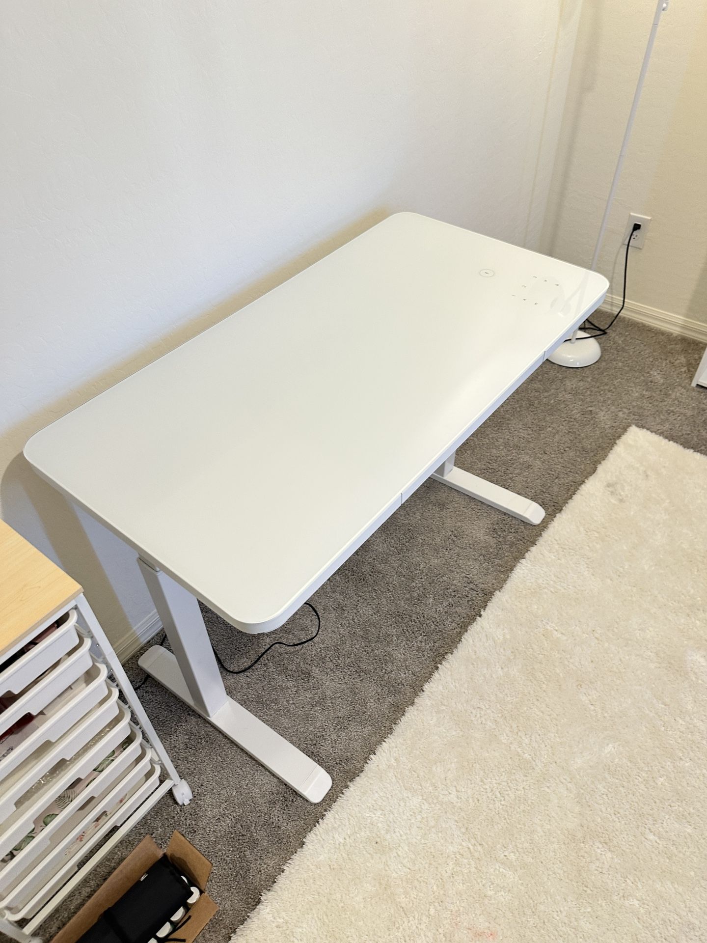 Glass Electric Standing Desk