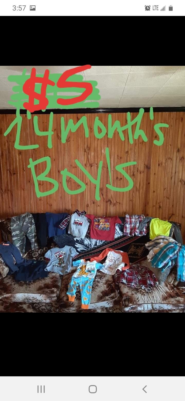 Boys 24 months clothing lot good condition