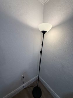 Black Torchiere Floor Lamp - Excellent Condition