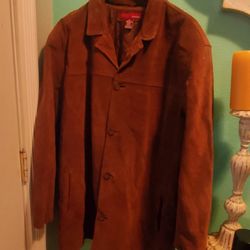 Brown SUAEDE JACKET COAT...SIZE XL MENS..GREAT CONDITION!
