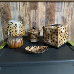 Leopard Print Bathroom Accessories 