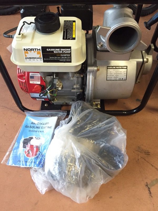 Gasoline Water Pump 6.5 HP New NAWP80C