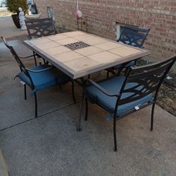 Set Of 5 Pcs Hampton Bay Outdoor Patio Dining Set 