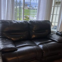 Leather Set Of Couch And Loveseat 