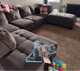 Sectional Couch with Ottoman (Free)