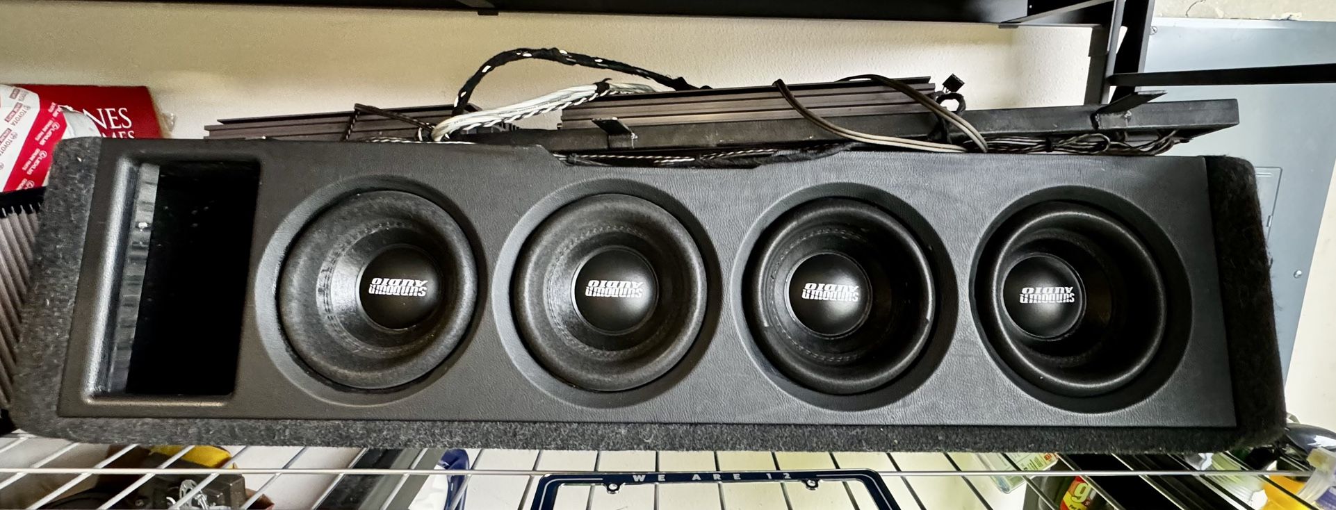Sundown Audio 8’ Subwoofers Custom Underseat Box And Dual Amps