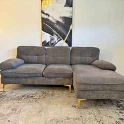 Gray 3-Seater Sectional Sofa