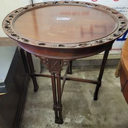 Round ornate Antique Table.
26.75w X 28h Thumbnail