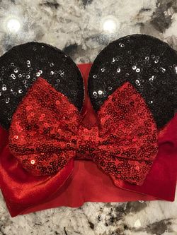 glitter minnie mouse turban 0-12 months