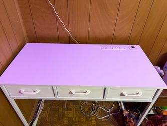 Desk with Drawers and Outlets