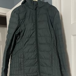 Green Women's Light Weight Puffer Jacket 