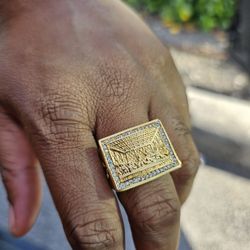 I Deliver I Ship 14k Gold Plated  Ring