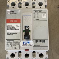 EATON HFD65k 100A 3 Pole Circuit Breaker
