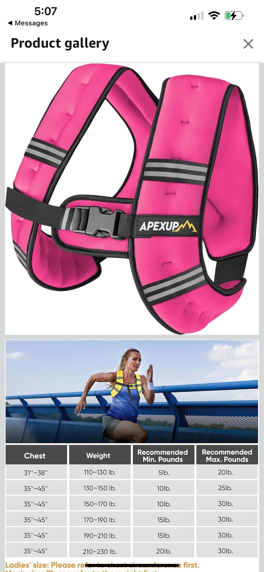 APEXUP 10 Lbs Weighted Vest Men Women, Weight Vest for Women Workout Equipment for Strength Training Running