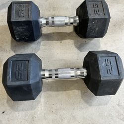 Dumbbells 25 Lbs Pair 