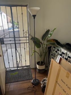 Black floor lamp