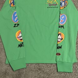 Green Chrome Hearts Long Sleeve Men’s Shirt 